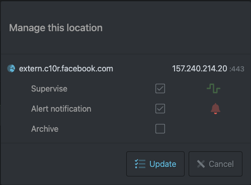 reBop Certificates Manage Location