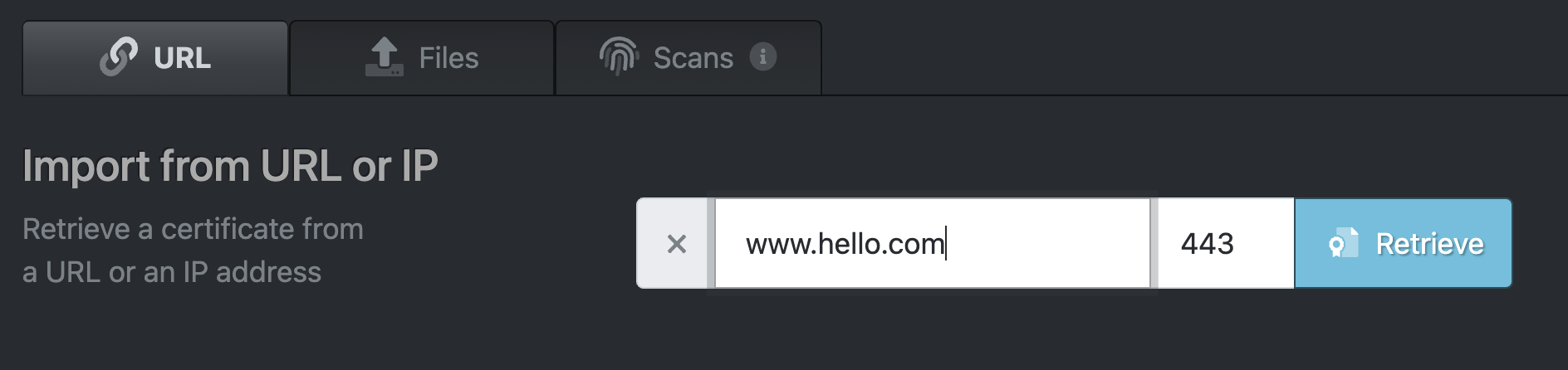 reBop Import Menu under URL Tab