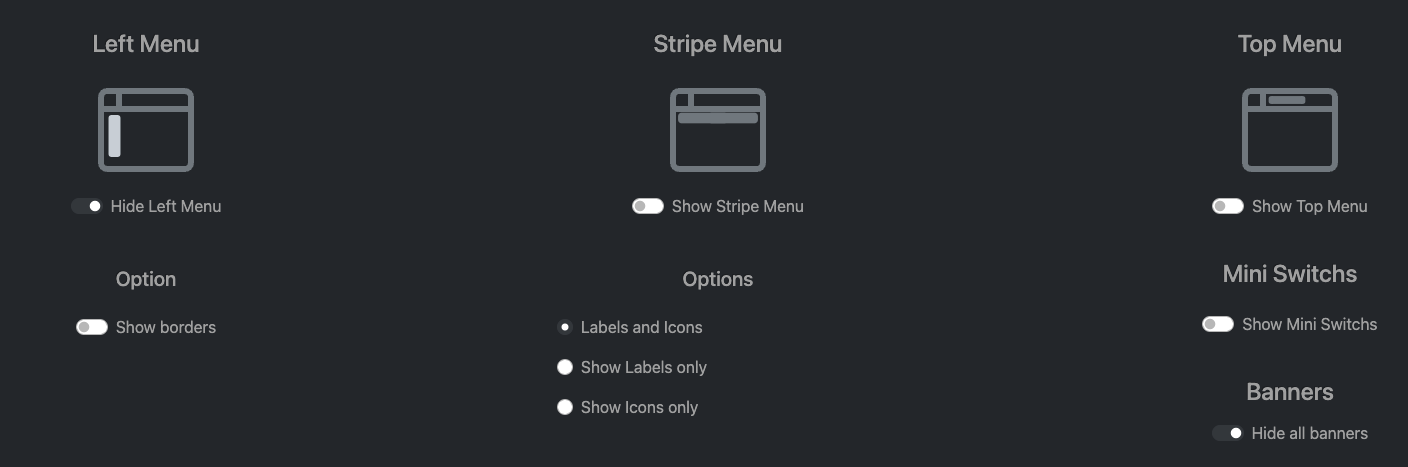 reBop Settings Menus